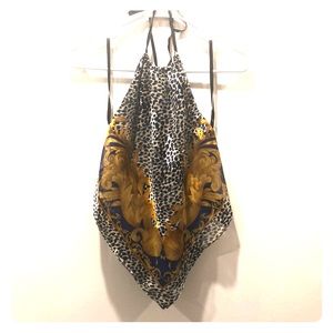 Cheetah Print Halter Blouse
